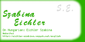 szabina eichler business card